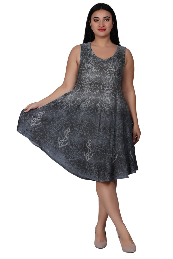 Anchor Block Print Double Dye Dress 362169R - Advance Apparels Inc