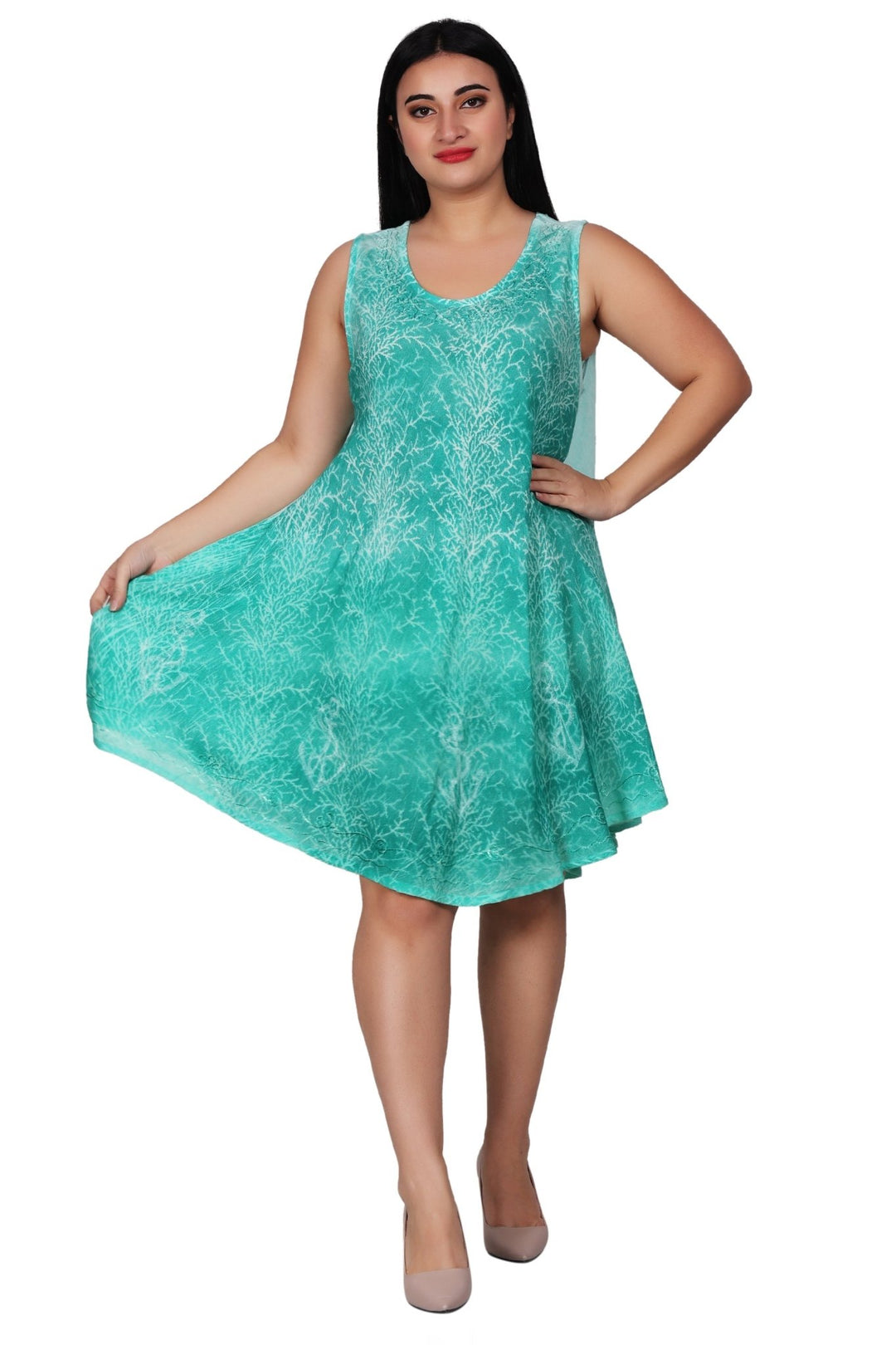 Anchor Block Print Double Dye Dress 362169R - Advance Apparels Inc