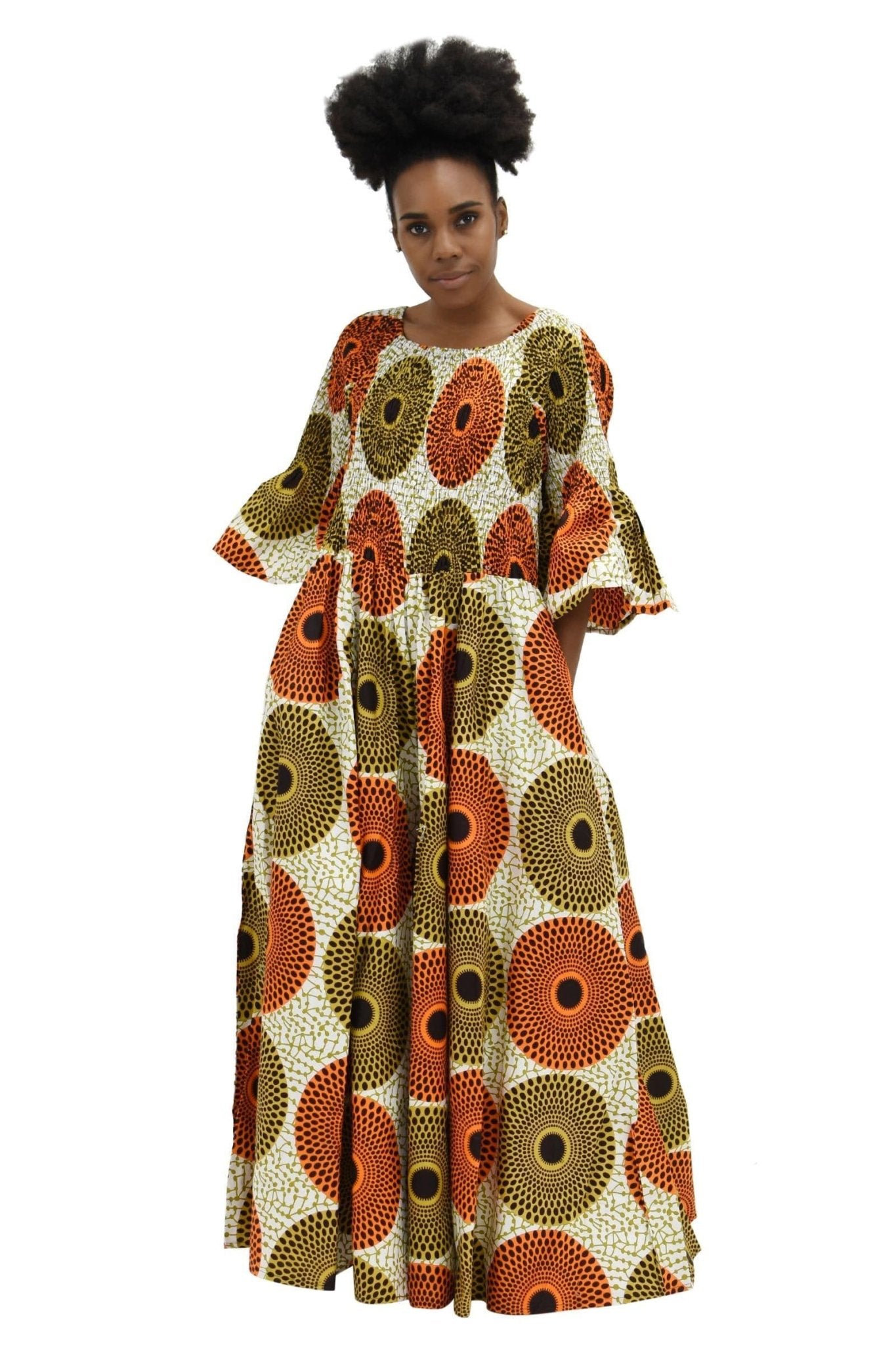 Ankara Print Off Shoulder Palazzo Jumper 2191 - Advance Apparels Inc