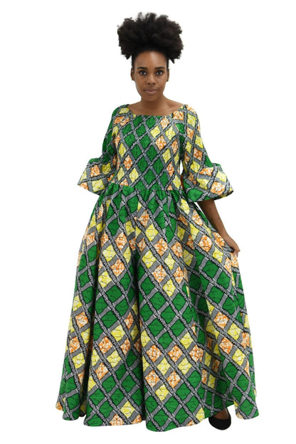 Ankara Print Off Shoulder Palazzo Jumper 2191 - Advance Apparels Inc