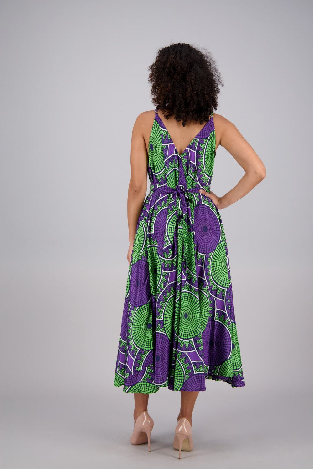 Ankara Print Silk Maxi Dress AB160237 - Advance Apparels Inc