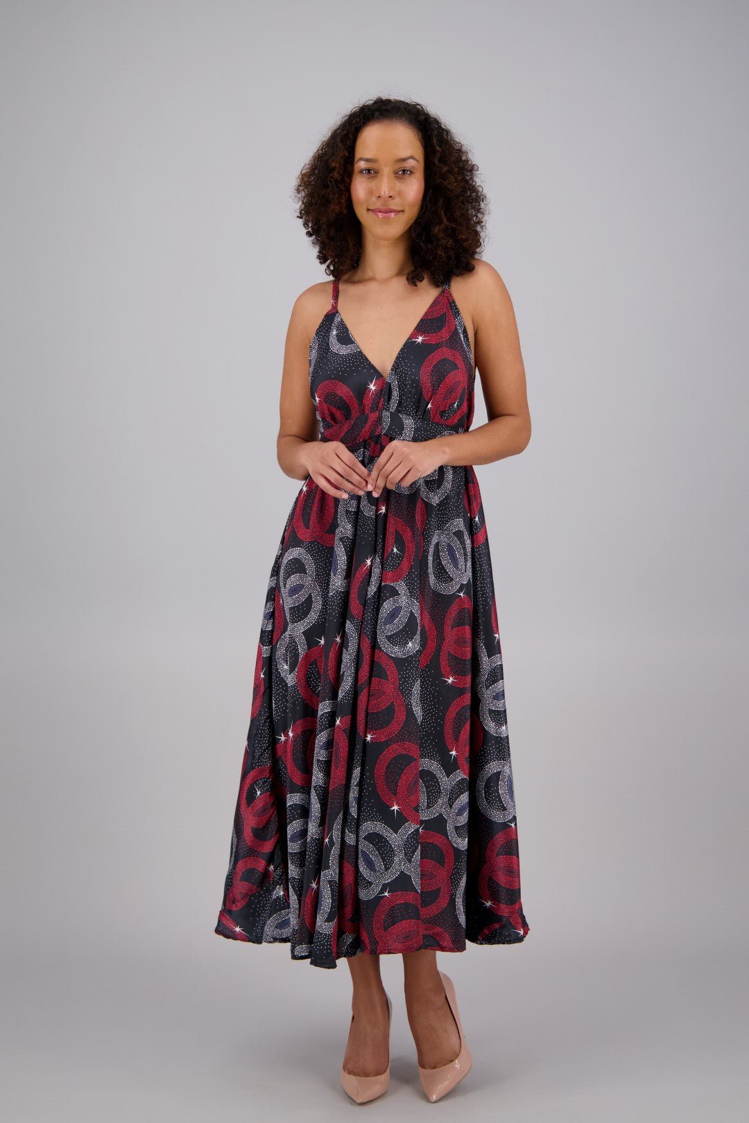 Ankara Print Silk Maxi Dress AB16067 - Advance Apparels Inc