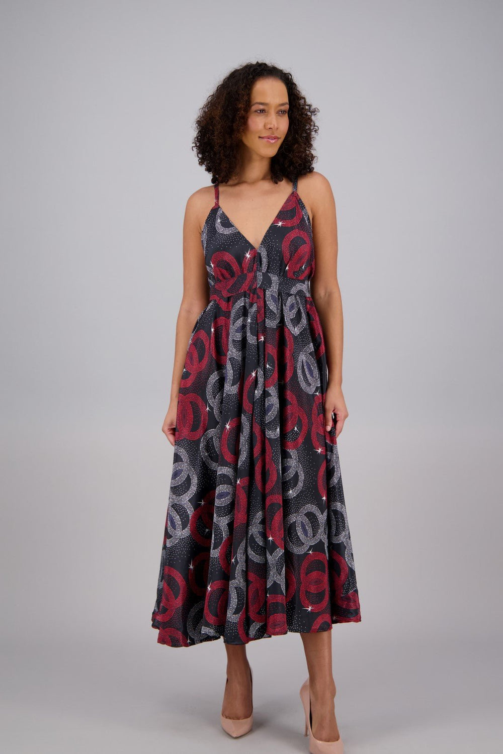 Ankara Print Silk Maxi Dress AB16067 - Advance Apparels Inc