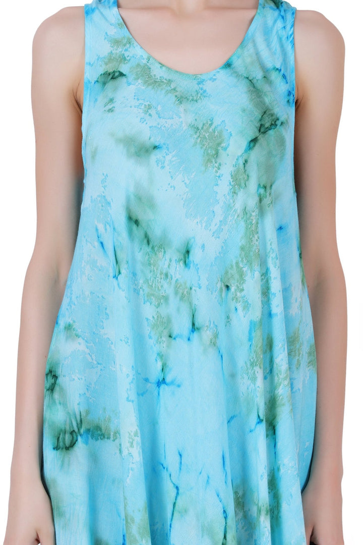 Ankle Length Tie Dye Dress w/ Pockets 522103 - Advance Apparels Inc