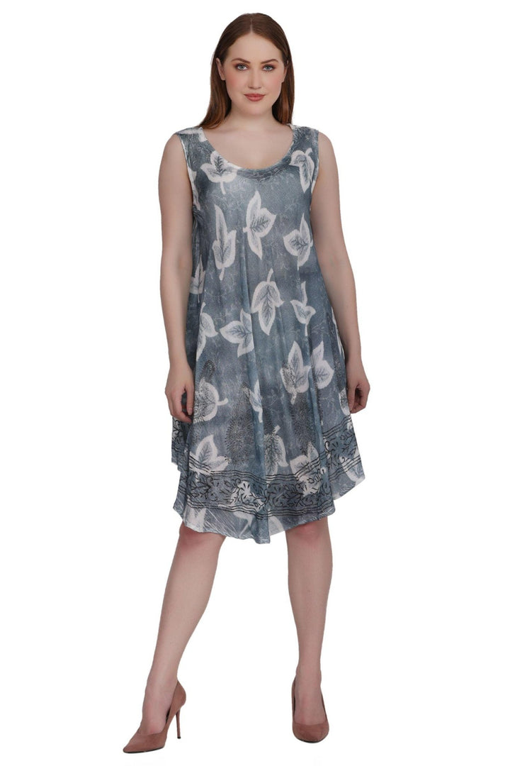 Batik Leaf Print Dress 422133 / 442133 - Advance Apparels Inc