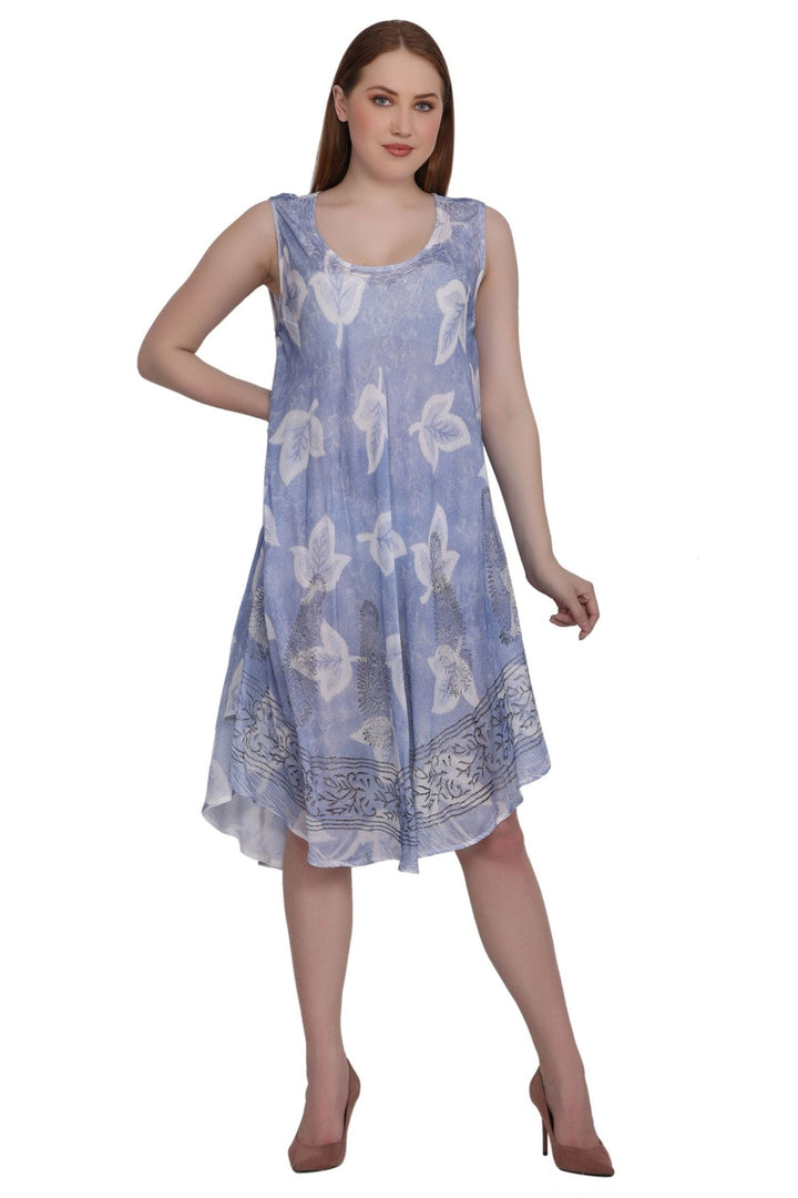 Batik Leaf Print Dress 422133 / 442133 - Advance Apparels Inc