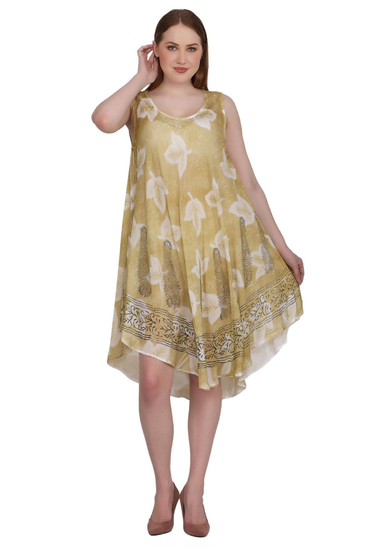 Batik Leaf Print Dress 422133 / 442133 - Advance Apparels Inc