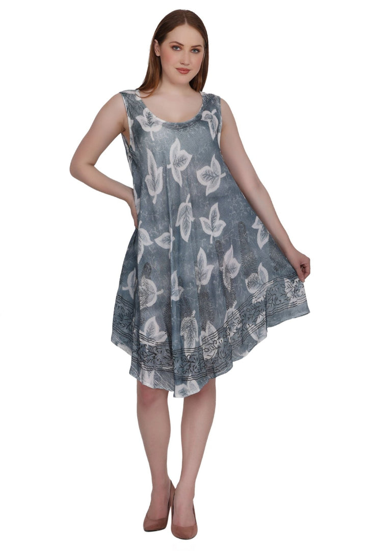 Batik Leaf Print Dress 422133 / 442133 - Advance Apparels Inc