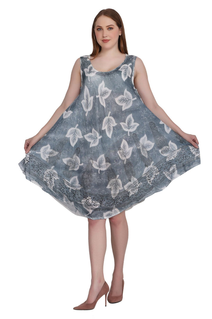 Batik Leaf Print Dress 422133 / 442133 - Advance Apparels Inc