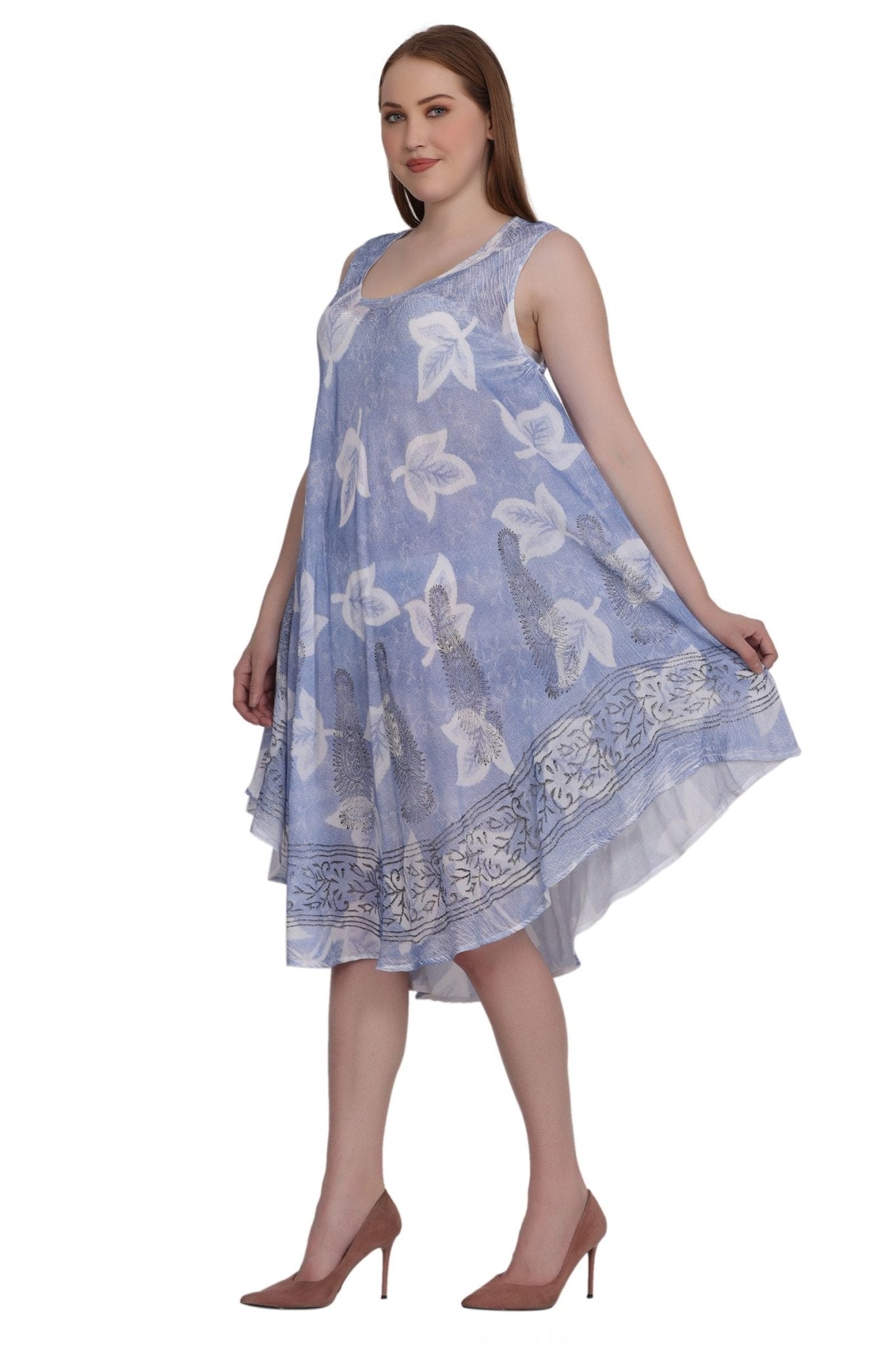 Batik Leaf Print Dress 422133 / 442133 - Advance Apparels Inc