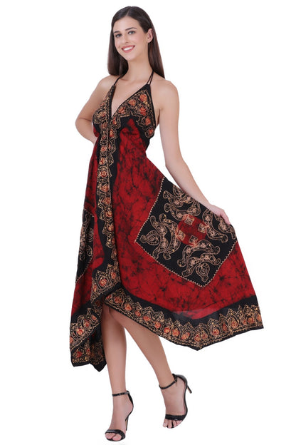 Batik Scarf Dress Elastic Back 1458 - Advance Apparels Inc