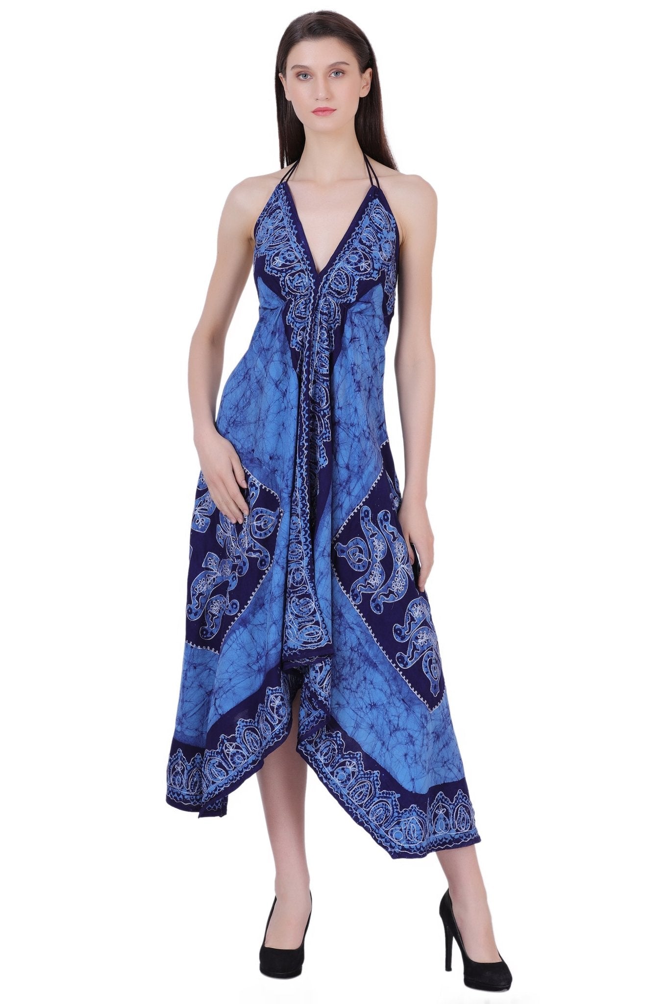 Batik Scarf Dress Elastic Back 1458 - Advance Apparels Inc