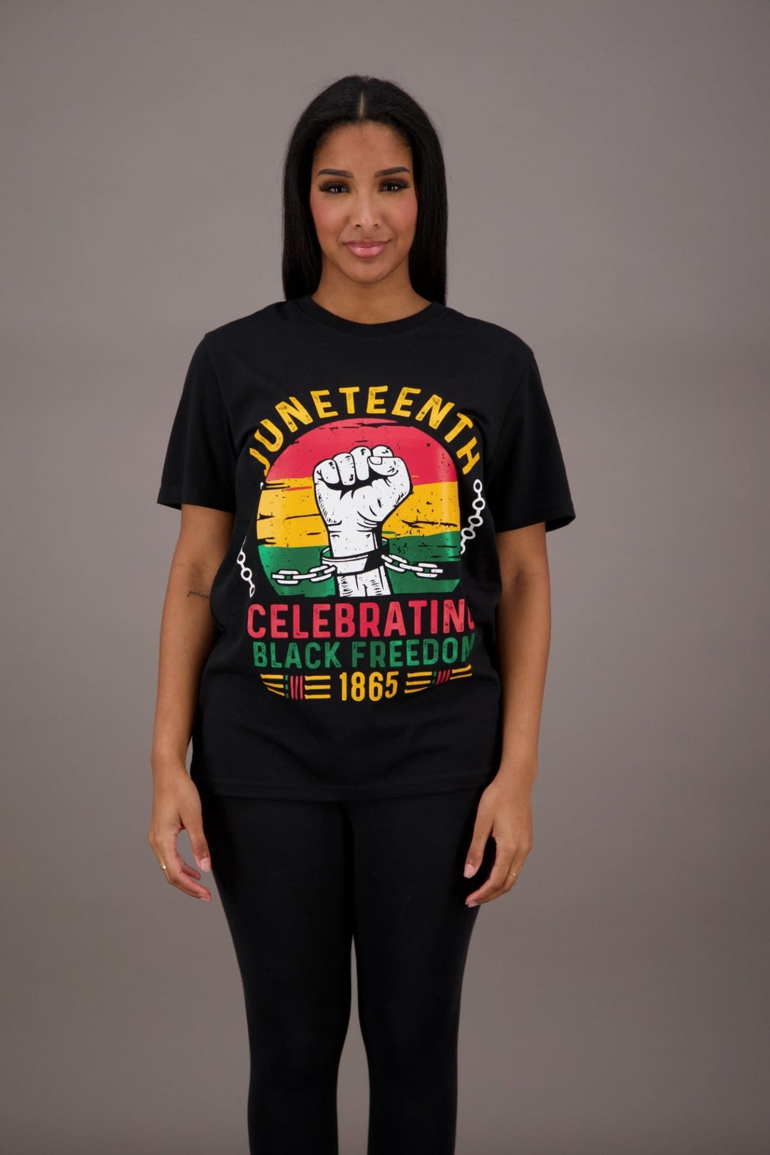 Black Freedom Fist Tee JT-2402 - Advance Apparels Inc