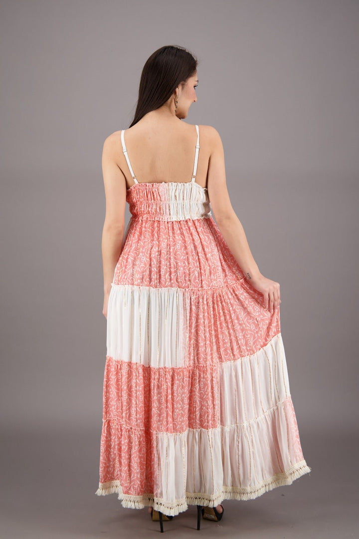 Boho Breeze Fringed Maxi Dress 24901 - Advance Apparels Inc