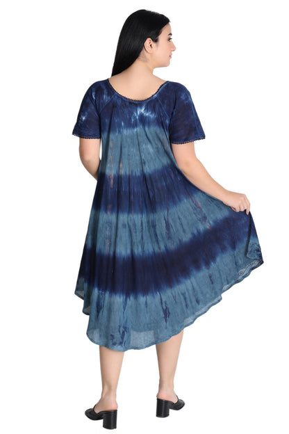 Cap Sleeve Tie Dye Dress 482162-SLVD - Advance Apparels Inc