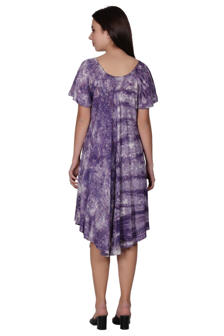 Cap Sleeve Tie Dye Dress 482165-SLVD - Advance Apparels Inc