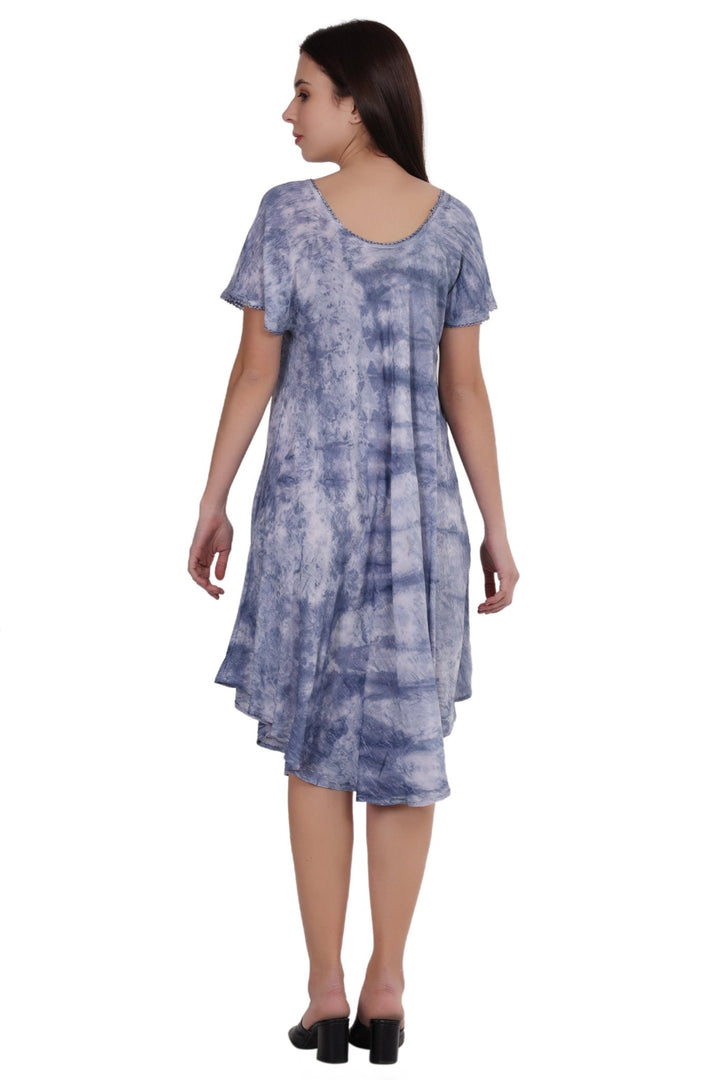 Cap Sleeve Tie Dye Dress 482165-SLVD - Advance Apparels Inc