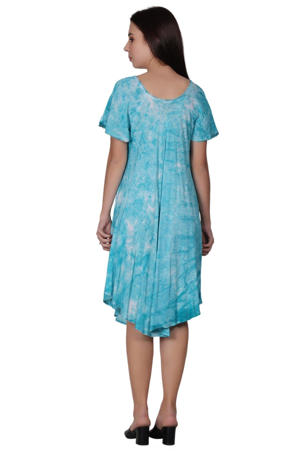 Cap Sleeve Tie Dye Dress 482165-SLVD - Advance Apparels Inc