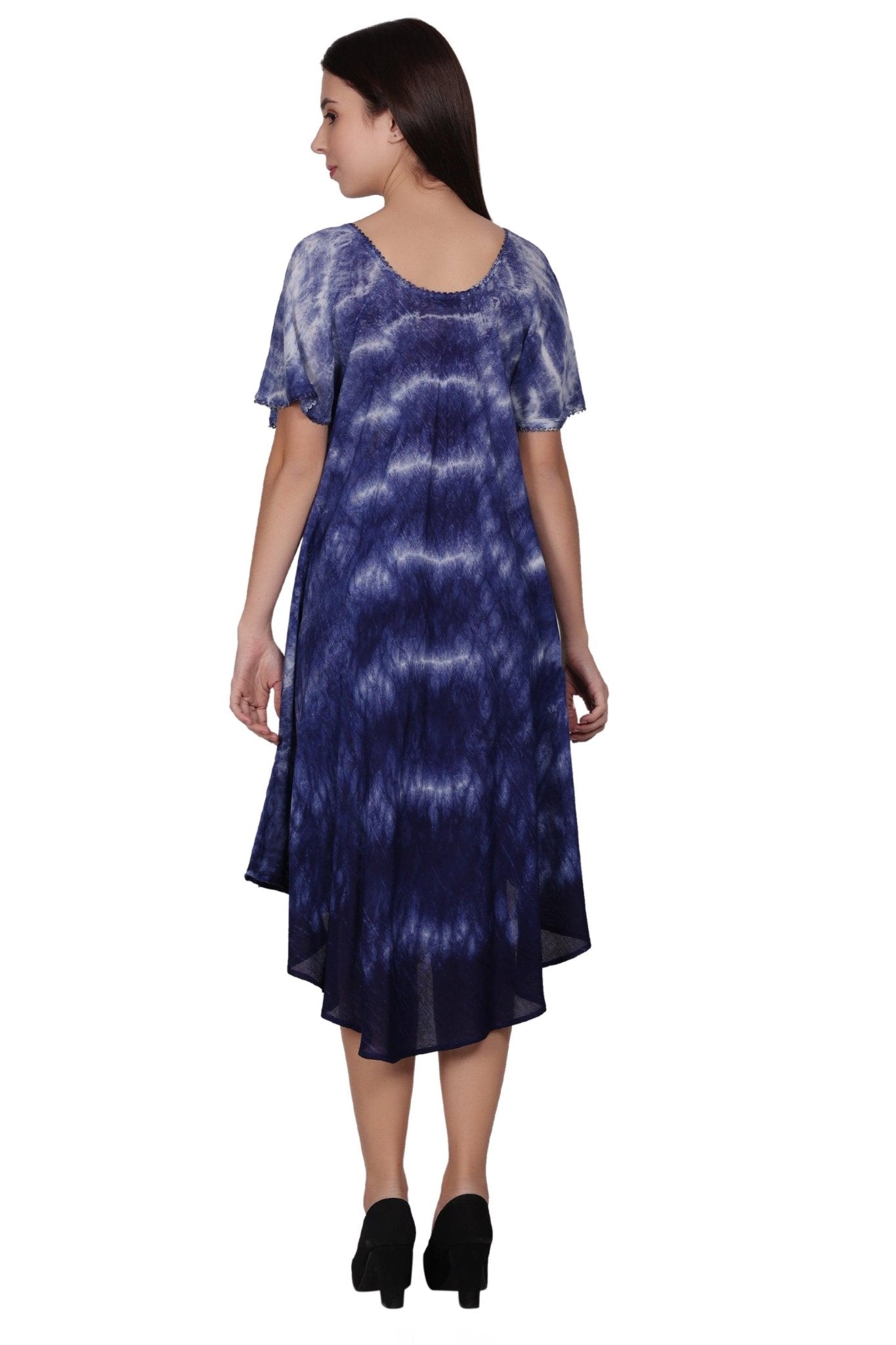 Cap Sleeve Tie Dye Dress 482210-SLVD - Advance Apparels Inc