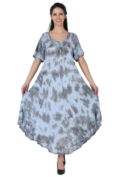 Cap Sleeve Tie Dye House Dress 522146SLV - Advance Apparels Inc