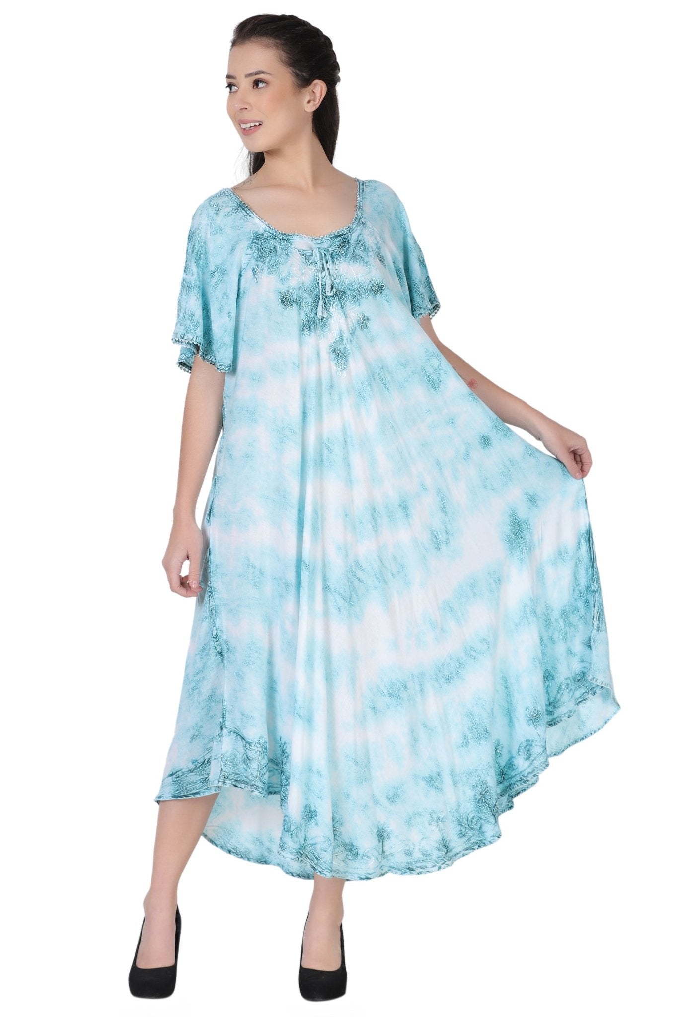 Cap Sleeve Tie Dye House Dress 522146SLV - Advance Apparels Inc