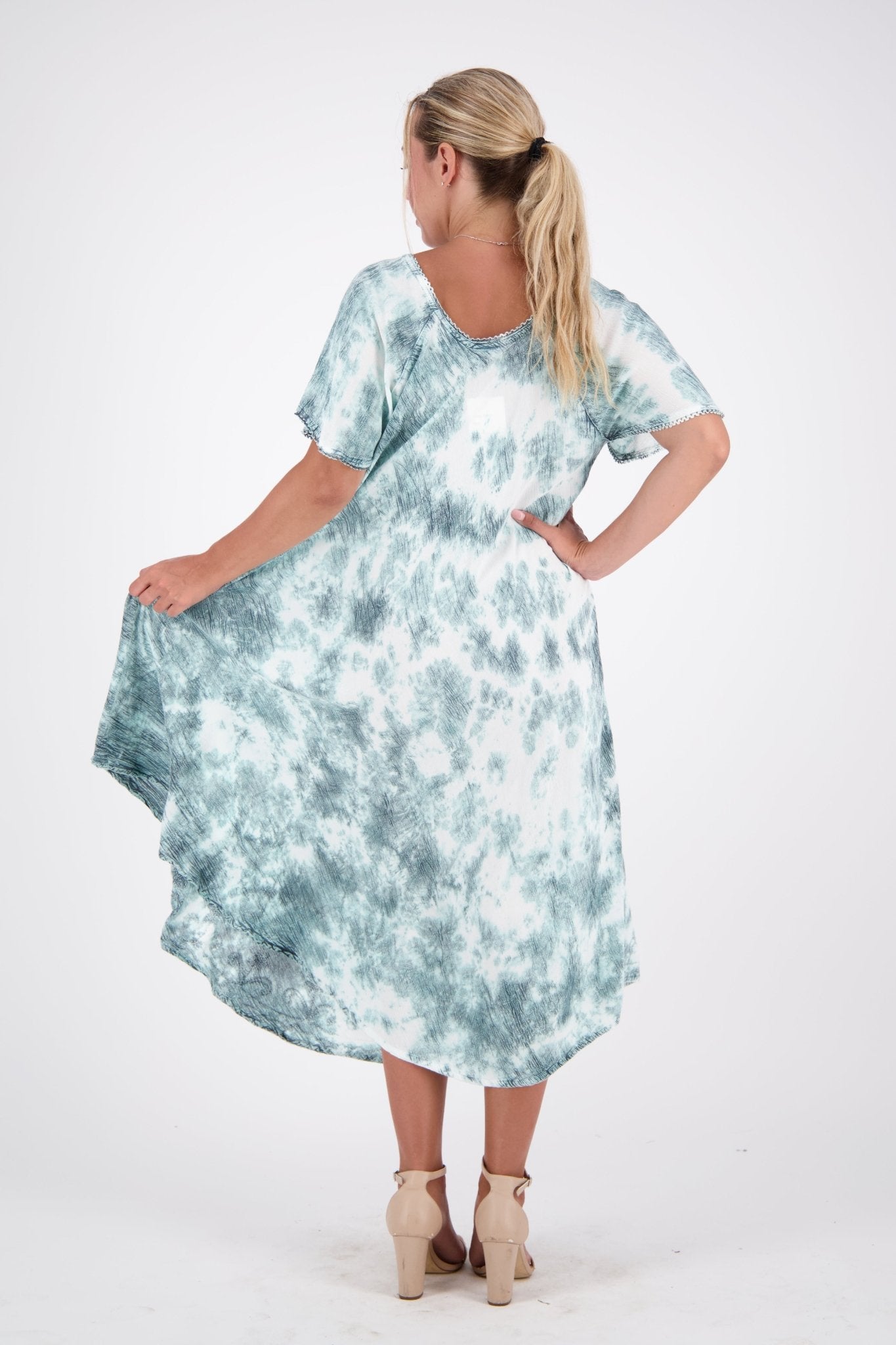 Cap Sleeve Tie Dye House Dress 522146SLV - Advance Apparels Inc