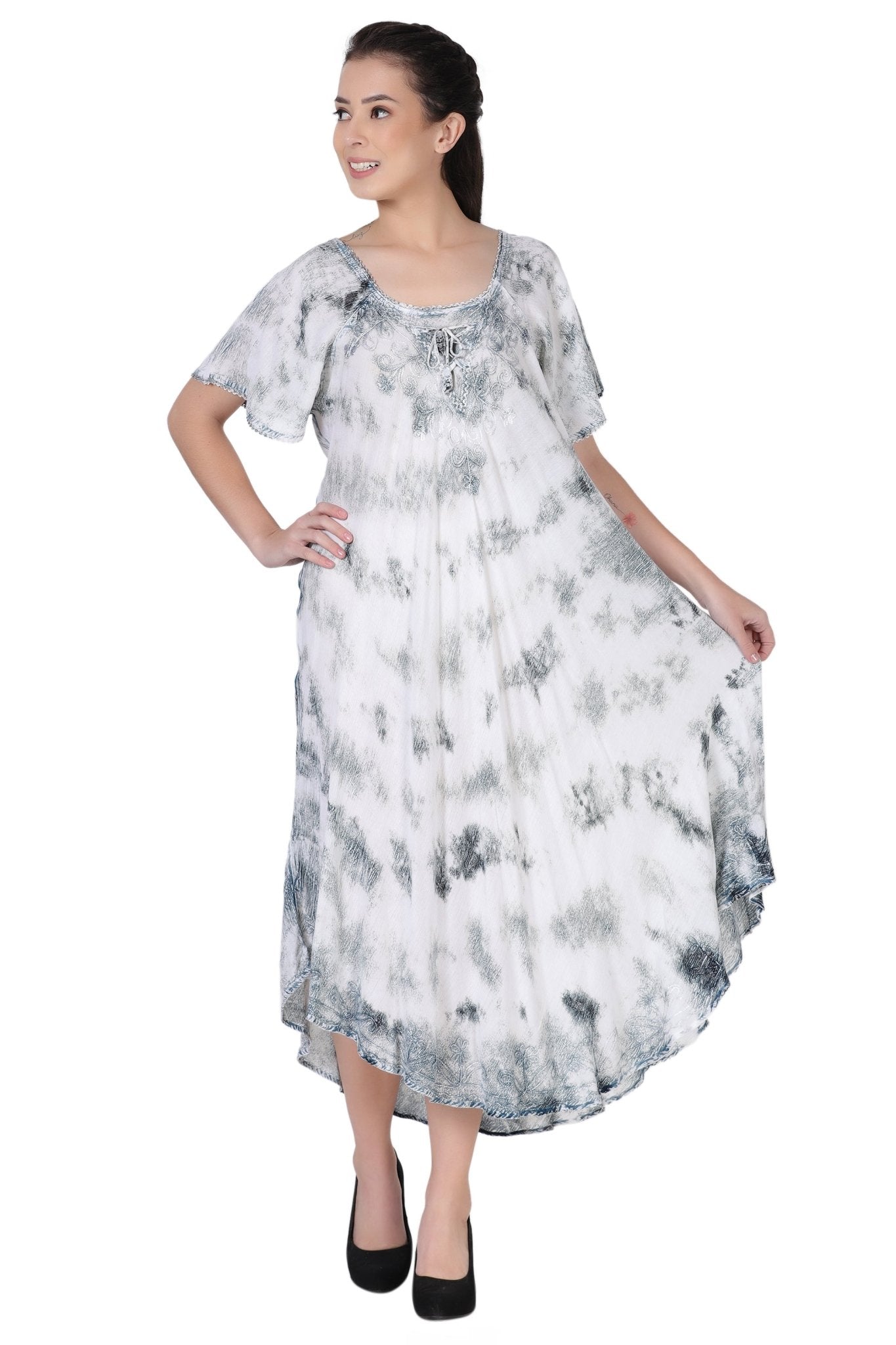 Cap Sleeve Tie Dye House Dress 522146SLV - Advance Apparels Inc