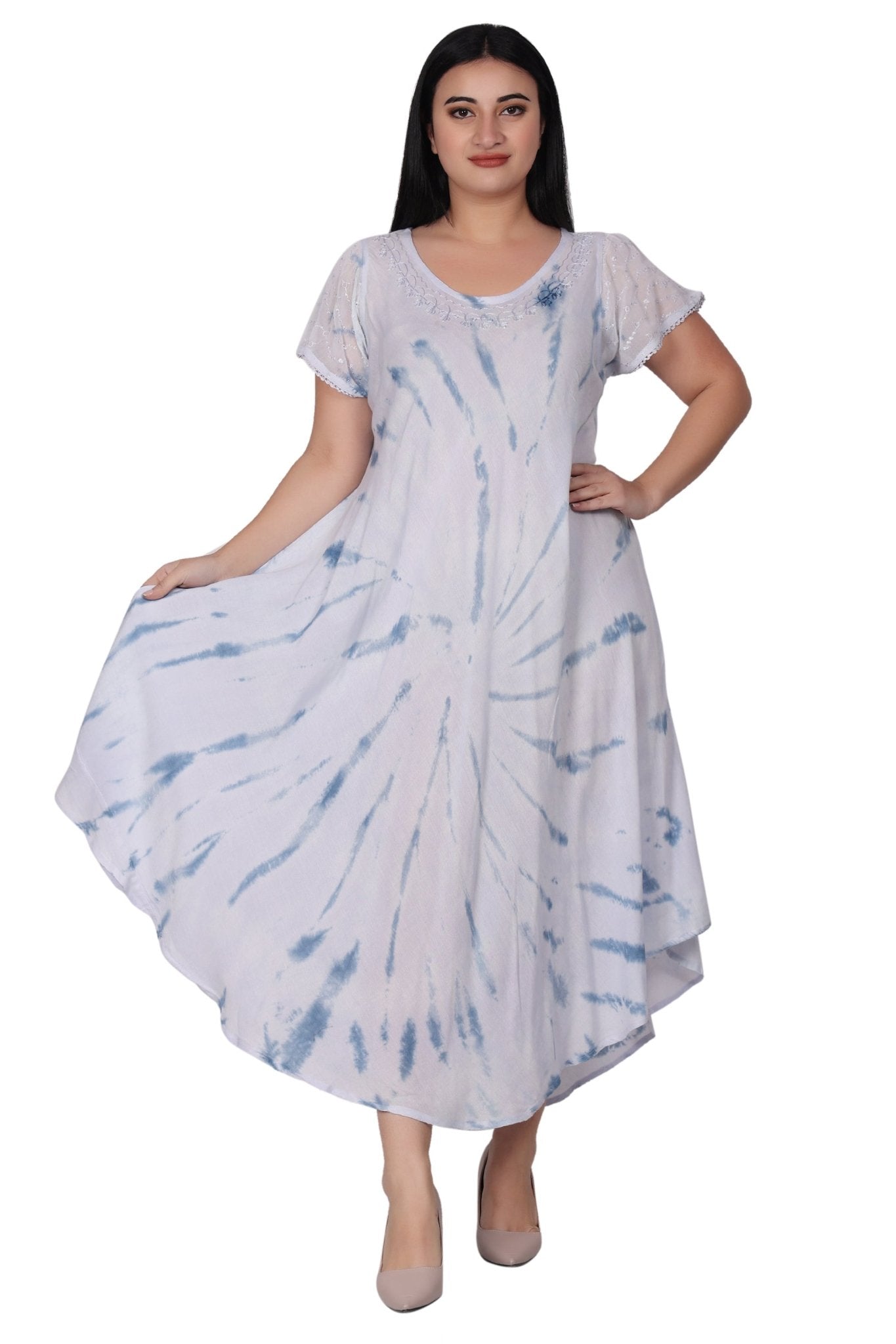 Cap Sleeve Tie Dye House Dress 522186SLV - Advance Apparels Inc