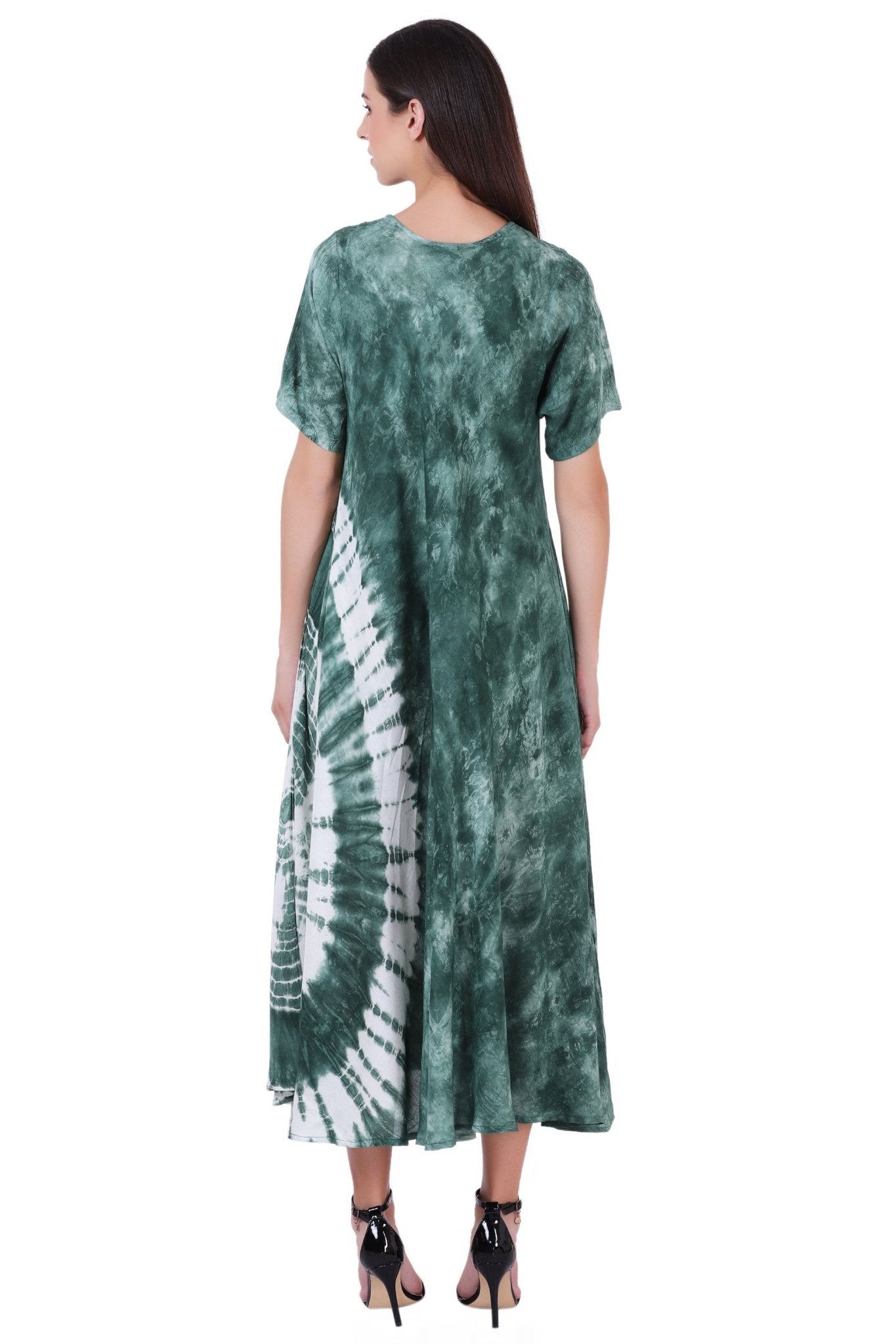 Capri Long Length Tie Dye Dress w/ Sleeves 522101 - Advance Apparels Inc