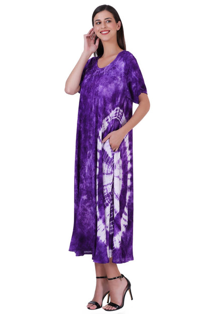 Capri Long Length Tie Dye Dress w/ Sleeves 522101 - Advance Apparels Inc