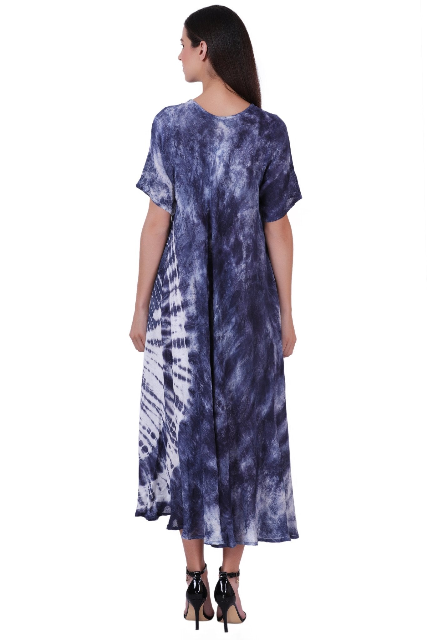 Capri Long Length Tie Dye Dress w/ Sleeves 522101 - Advance Apparels Inc