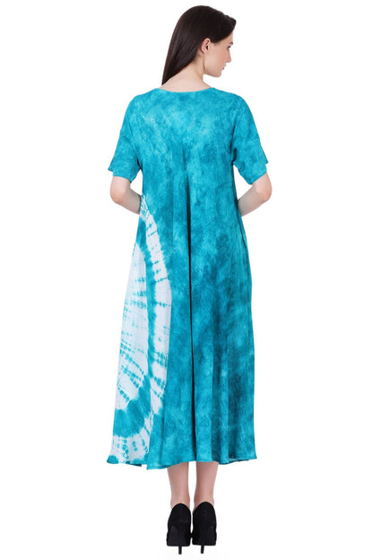 Capri Long Length Tie Dye Dress w/ Sleeves 522101 - Advance Apparels Inc