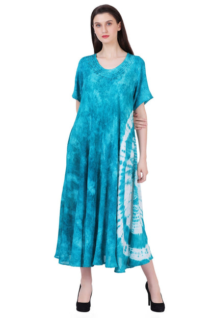 Capri Long Length Tie Dye Dress w/ Sleeves 522101 - Advance Apparels Inc