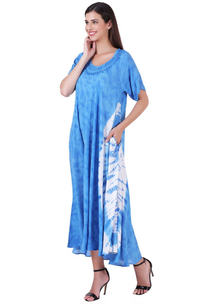 Capri Long Length Tie Dye Dress w/ Sleeves 522101 - Advance Apparels Inc