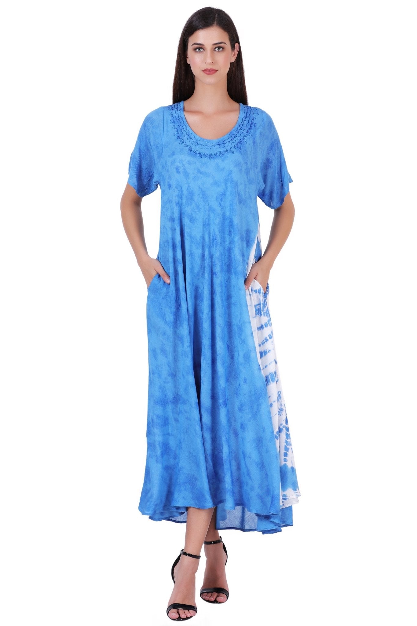 Capri Long Length Tie Dye Dress w/ Sleeves 522101 - Advance Apparels Inc