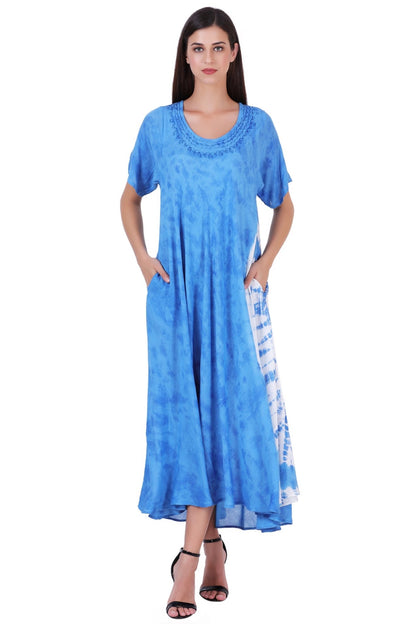 Capri Long Length Tie Dye Dress w/ Sleeves 522101 - Advance Apparels Inc