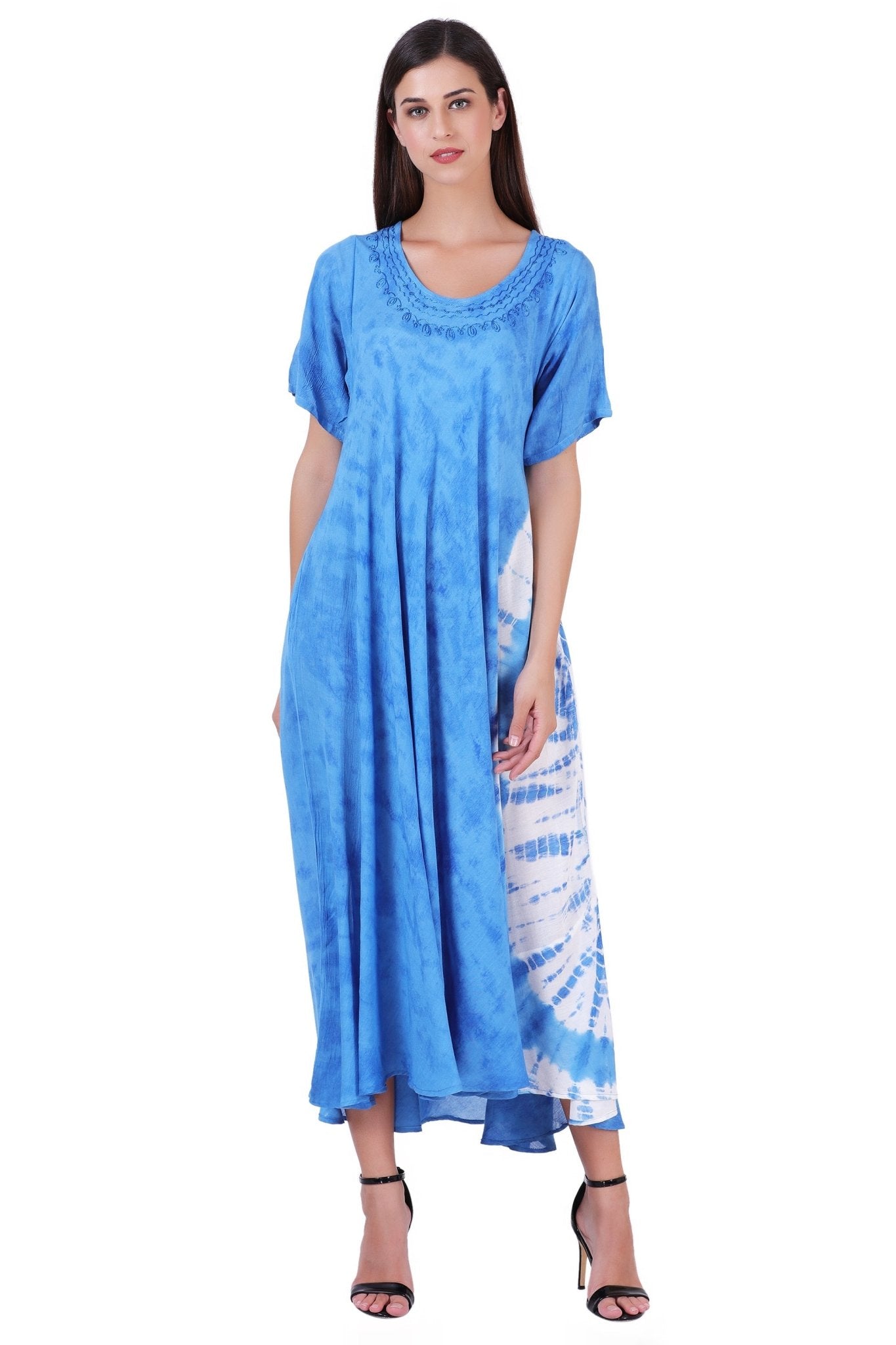 Capri Long Length Tie Dye Dress w/ Sleeves 522101 - Advance Apparels Inc