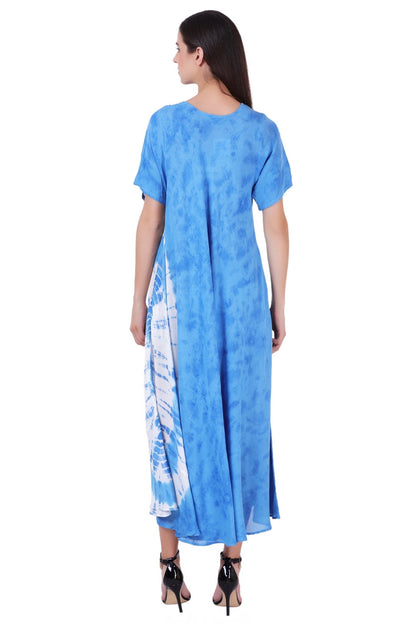 Capri Long Length Tie Dye Dress w/ Sleeves 522101 - Advance Apparels Inc