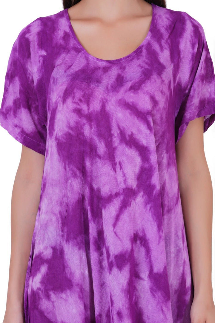 Capri Long Length Tie Dye Dress w/ Sleeves 522102 - Advance Apparels Inc