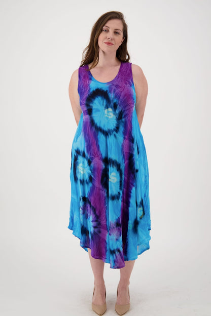 Classic Tie Dye Beach Dress 13800 - Advance Apparels Inc