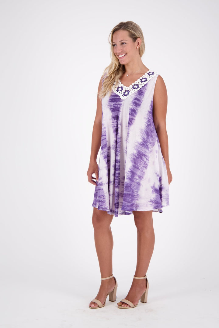 Crochet Tie Dye Dress 362205-CN - Advance Apparels Inc