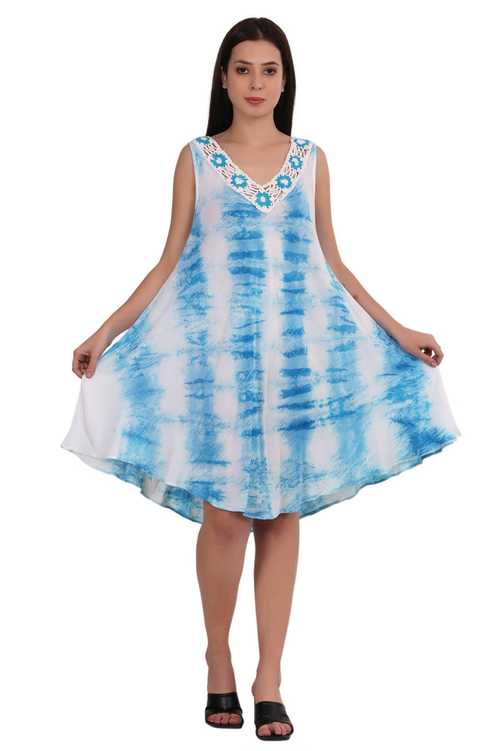 Crochet Tie Dye Dress 362205-CN - Advance Apparels Inc