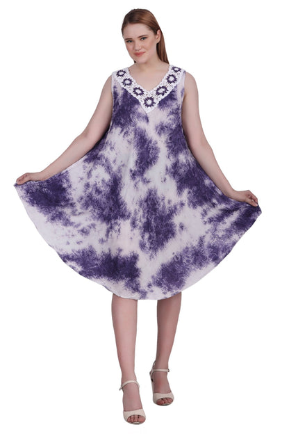 Crochet Tie Dye Dress 482204-CN - Advance Apparels Inc