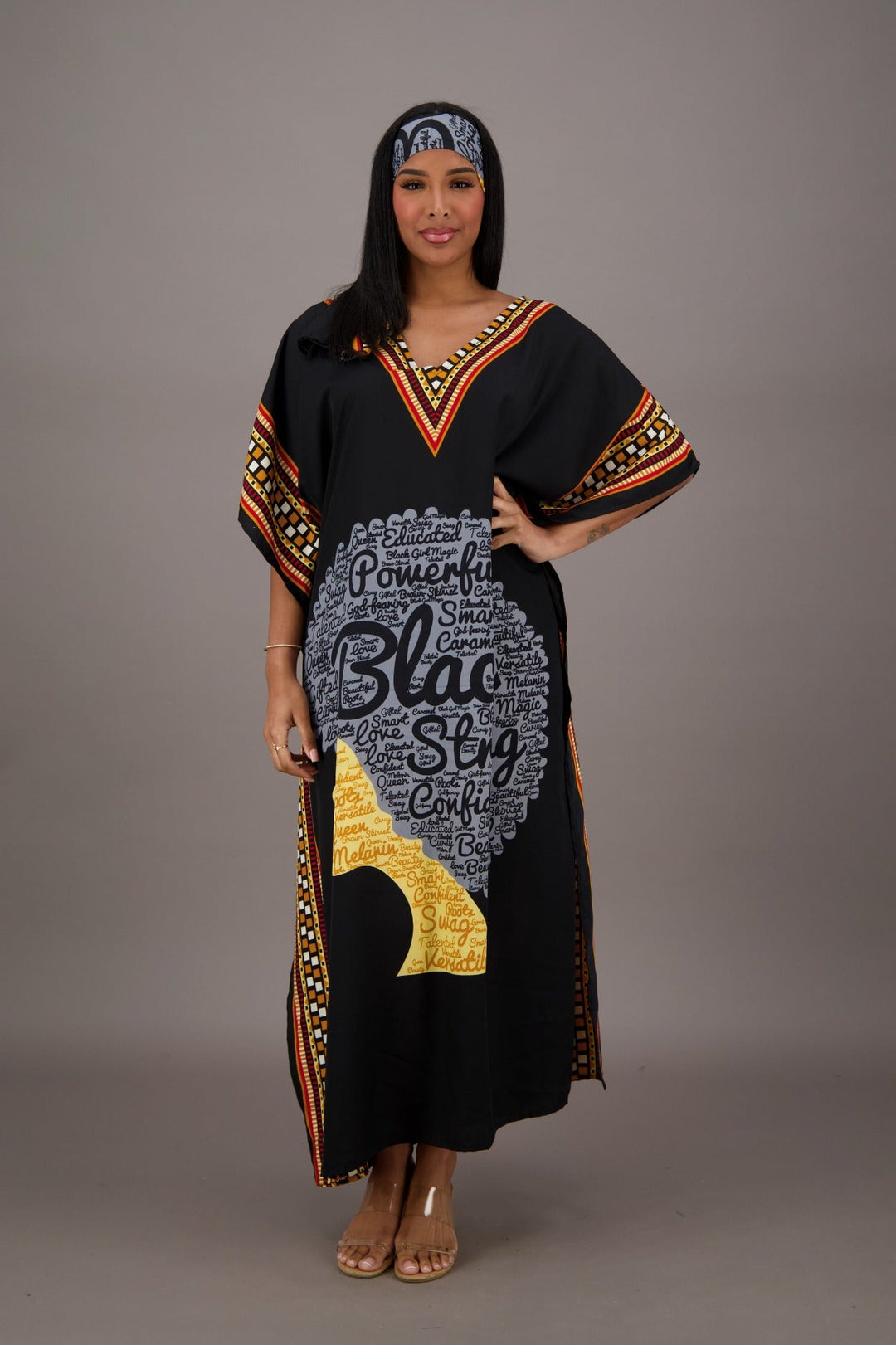 Dashiki Border Print Kaftan KAF-42203 - Advance Apparels Inc