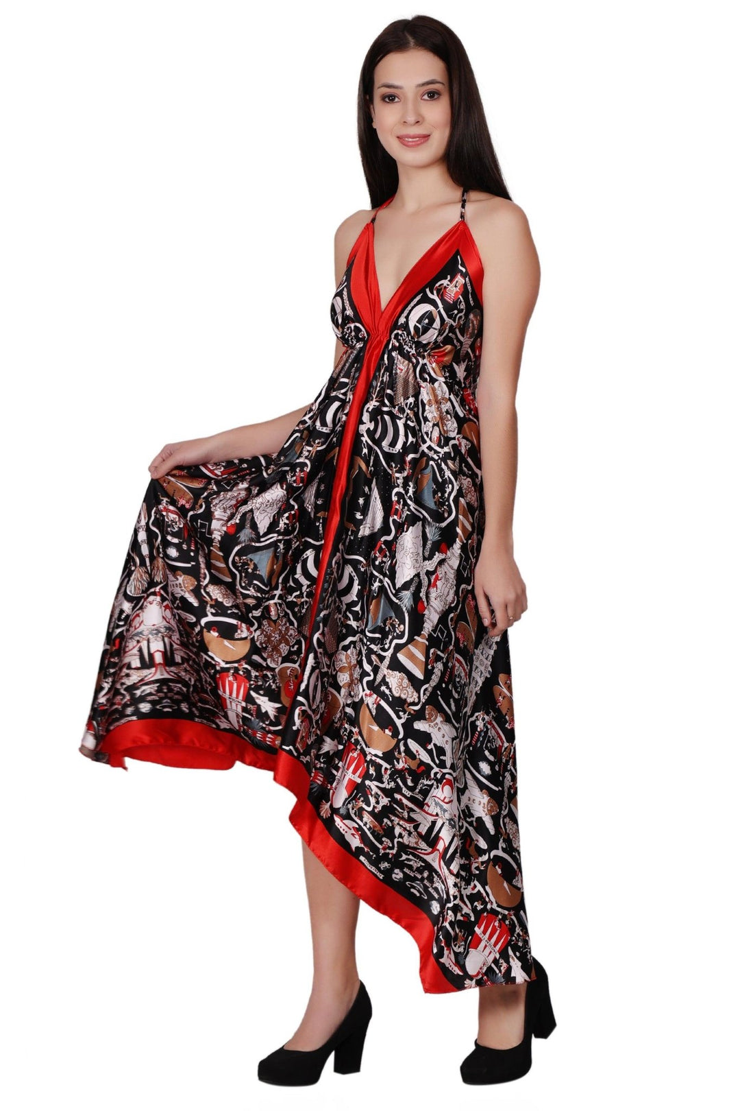 Digital Print Scarf Dress 8806 - Advance Apparels Inc