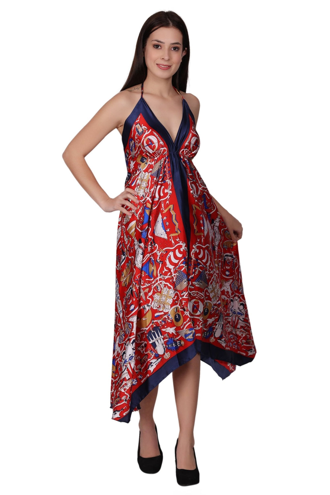 Digital Print Scarf Dress 8806 - Advance Apparels Inc