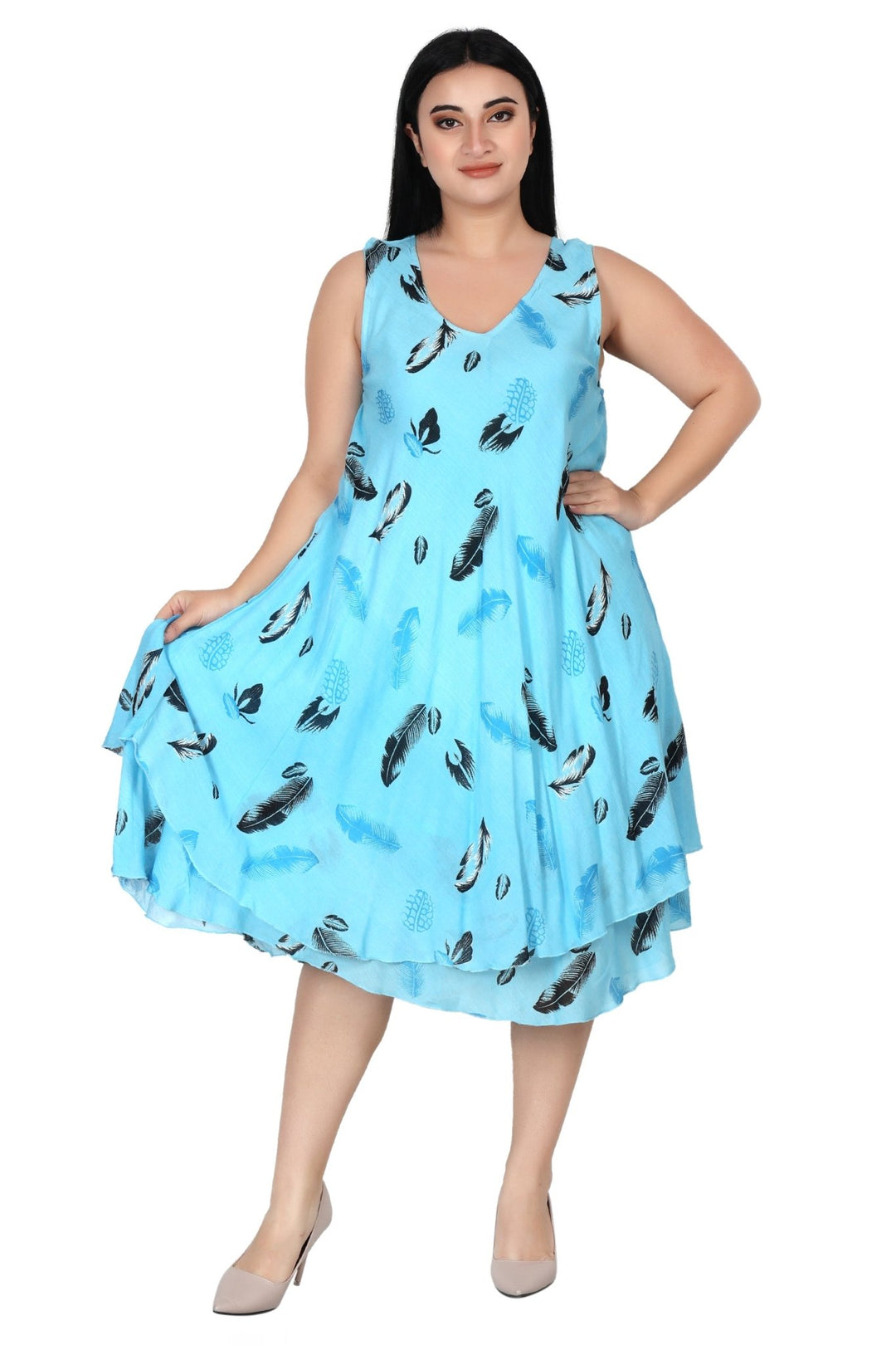 Double Layer Beach Dress 442220 - Advance Apparels Inc