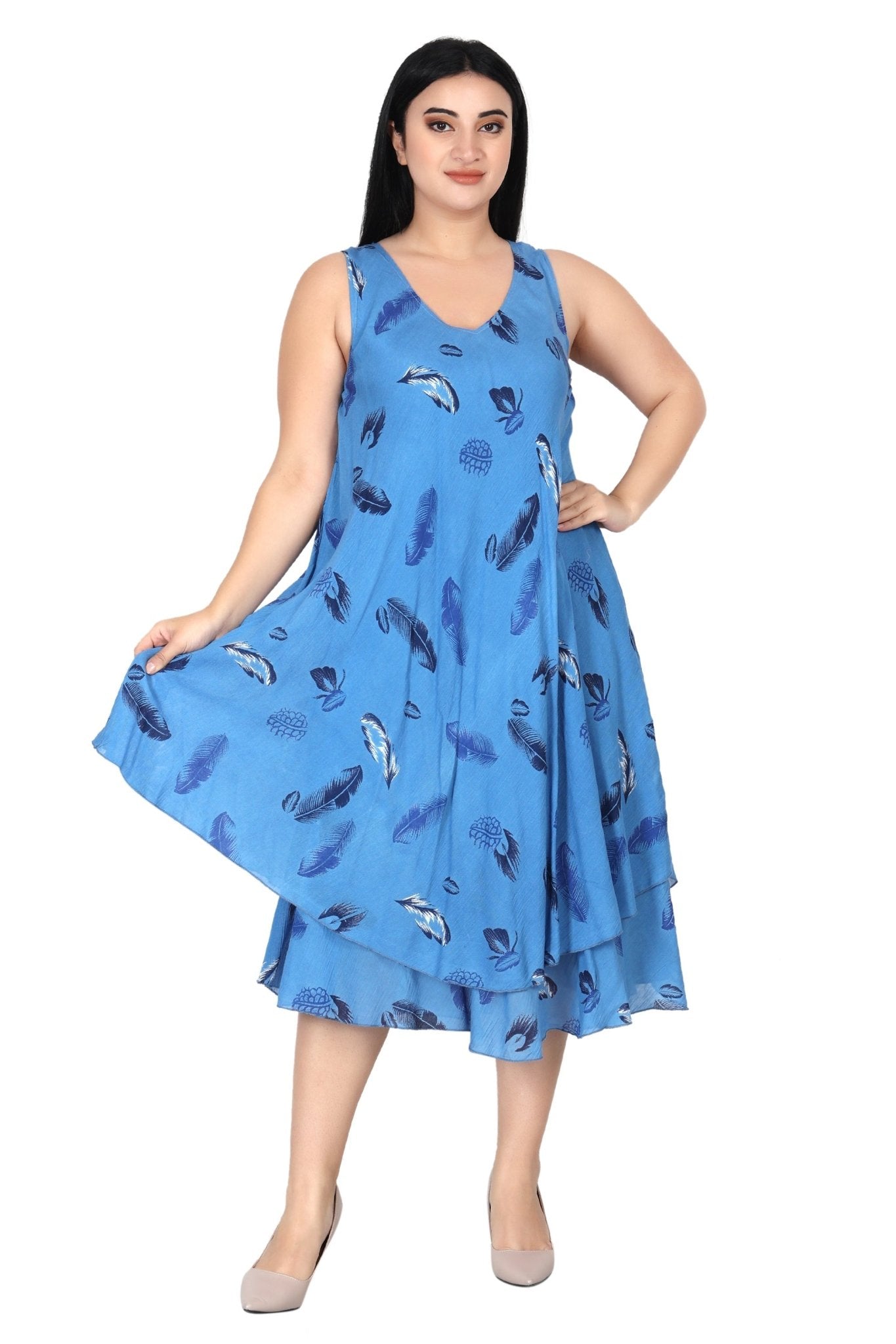 Double Layer Beach Dress 442220 - Advance Apparels Inc