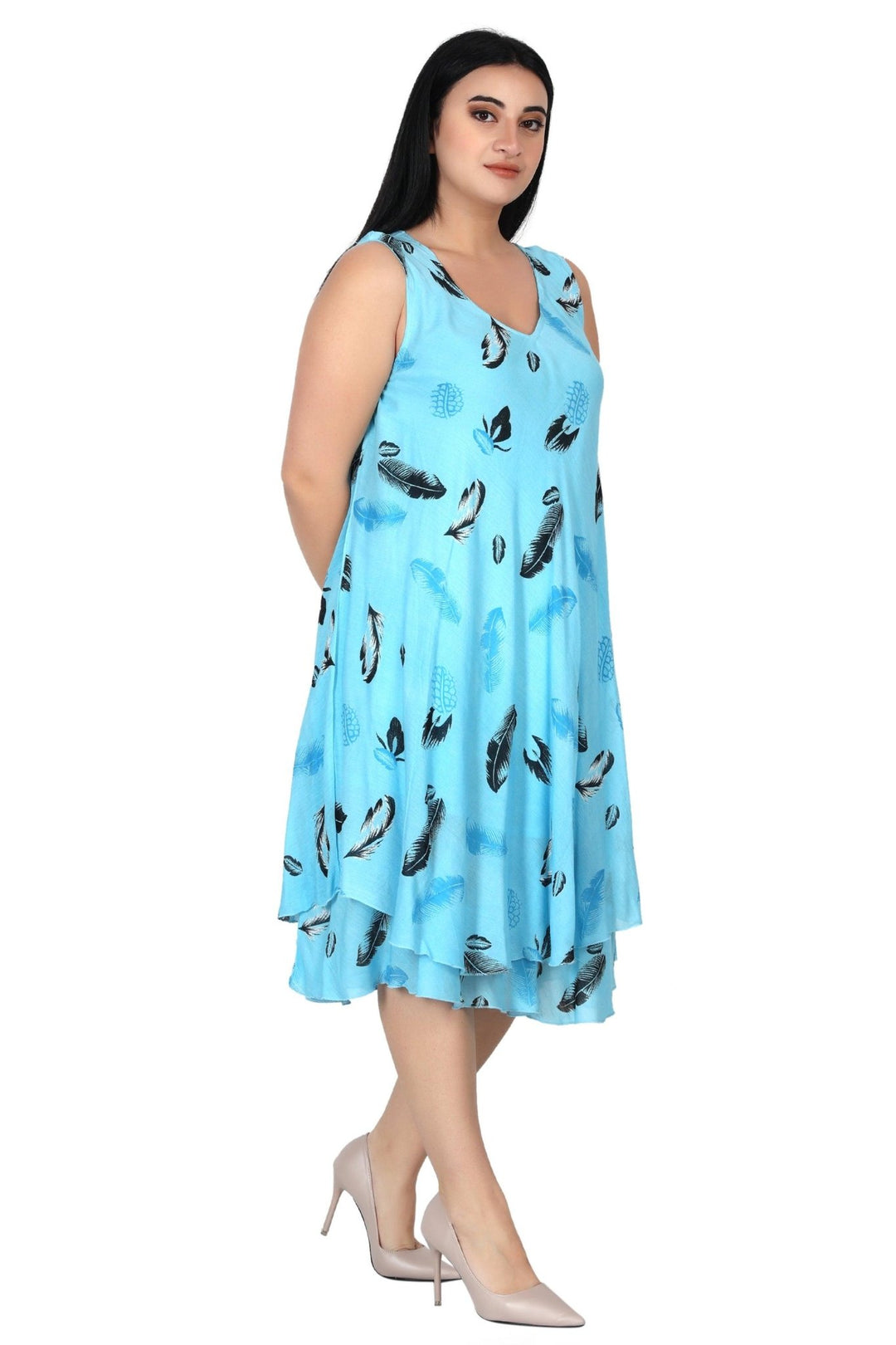 Double Layer Beach Dress 442220 - Advance Apparels Inc