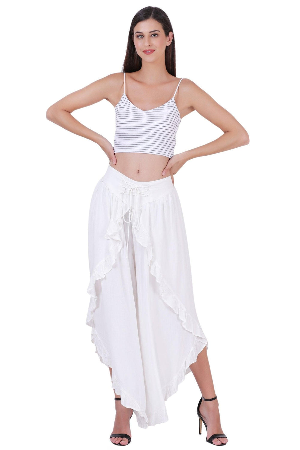 Double Layered Palazzo Pants P-927 - Advance Apparels Inc